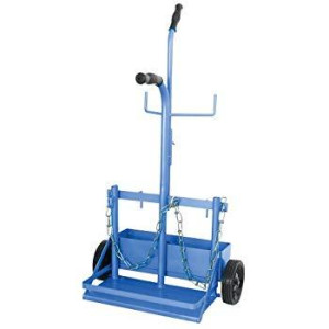 Uniweld 504 Cylinder Stand Truck for 1 MC or B Tank and 1 R Oxygen or R40 Tank with Wheels Uniweld 504 Cylinder Stand Truck for 1 MC or B Tank and 1 R Oxygen or R40 Tank with Wheels