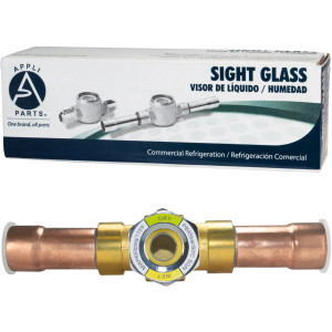 Appli Parts APSG-34S 3/4 in Sight Glass and liquid moisture indicator Solder connections with take-apart Body for HVAC/R installations suitable for CFC HCFC HFC refrigerants Appli Parts APSG-34S 3/4 in Sight Glass and liquid moisture indicator Solder connections with take-apart Body for HVAC/R installations suitable for CFC HCFC HFC refrigerants