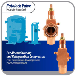 Appli Parts APRV-VA02 Rotolock Valve V02 1-3/4 in x 1-1/8 in ODF solder connection Universal replacement valve will work for refrigeration and air conditioning systems Appli Parts APRV-VA02 Rotolock Valve V02 1-3/4 in x 1-1/8 in ODF solder connection Universal replacement valve will work for refrigeration and air conditioning systems