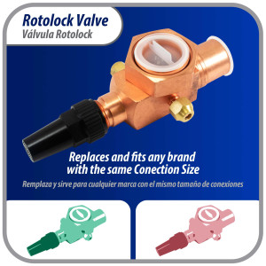 Appli Parts APRV-VA02 Rotolock Valve V02 1-3/4 in x 1-1/8 in ODF solder connection Universal replacement valve will work for refrigeration and air conditioning systems Appli Parts APRV-VA02 Rotolock Valve V02 1-3/4 in x 1-1/8 in ODF solder connection Universal replacement valve will work for refrigeration and air conditioning systems
