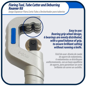 Appli Parts APT-FT300L Hydraulic Expander Swaging Tool, Tube Cutter and Deburring Tool Kit for 3/8 to 1-5/8 in Outer Diameter Tube for Copper, Aluminum and other Soft Metal Pipe Appli Parts APT-FT300L Hydraulic Expander Swaging Tool, Tube Cutter and Deburring Tool Kit for 3/8 to 1-5/8 in Outer Diameter Tube for Copper, Aluminum and other Soft Metal Pipe