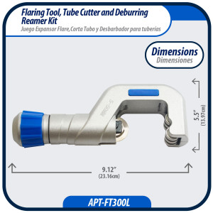 Appli Parts APT-FT300L Hydraulic Expander Swaging Tool, Tube Cutter and Deburring Tool Kit for 3/8 to 1-5/8 in Outer Diameter Tube for Copper, Aluminum and other Soft Metal Pipe Appli Parts APT-FT300L Hydraulic Expander Swaging Tool, Tube Cutter and Deburring Tool Kit for 3/8 to 1-5/8 in Outer Diameter Tube for Copper, Aluminum and other Soft Metal Pipe