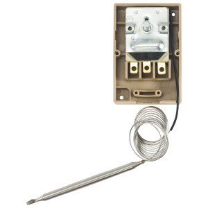 Appli Parts APRT-711 Refrigeration Mechanical Thermostat for Walk-in Coolers and Freezers, 2 Dial Reading Options, -31F to 95F and -35C to 35C, Capillary Tube length 59in with 4in Bulb 16A at 250V