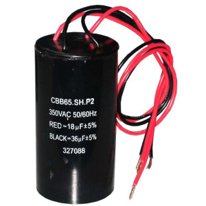 Appli Parts CAP-1836 Dual Capacitor 18 / 36 Mfd Uf for Washing Machine with Black and Red Leads CBB65, replacement for LG, Samsung, Daewoo, Nisato and others Appli Parts CAP-1836 Dual Capacitor 18 / 36 Mfd Uf for Washing Machine with Black and Red Leads CBB65, replacement for LG, Samsung, Daewoo, Nisato and others