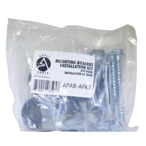 Appli Parts APAB-AFK3 Mounting Bracket kit Includes Rubber Pads, Screws, Levelers, Expanders Appli Parts APAB-AFK3 Mounting Bracket kit Includes Rubber Pads, Screws, Levelers, Expanders
