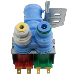 Whirlpool 4318046 Genuine OEM Refrigerator Water Inlet Valve with Conversion Kit from Quick Connect to Threaded Fittings