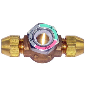Appli Parts APSG-38 3/8 in Sight Glass and liquid moisture indicator Flare connections with take-apart Body for HVAC/R installations