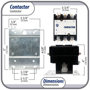 Appli Parts APAC-37524 Contactor 3 Polos 75A 24V Bobina Repuesto para Compresores de CA y Aplicaciones Electricas Certificacion UL E476929 de Trabajo Pesado Appli Parts APAC-37524 Contactor 3 Polos 75A 24V Bobina Repuesto para Compresores de CA y Aplicaciones Electricas Certificacion UL E476929 de Trabajo Pesado