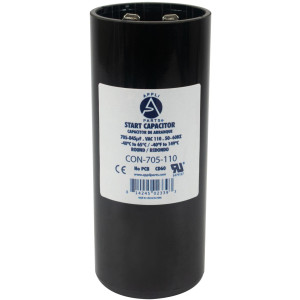 Appli Parts CON-705-110 Motor Start Capacitor 705-845 MFD uF, 110-125 VAC. Universal for Electric Motor Applications, 1.75 in Wide, 4.38 in Height