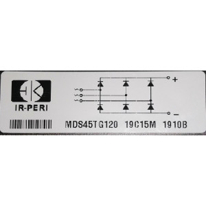 VRf Three Phase 3ph Rectifier Bridge MDS45TG120  TBR-TG-45/120-B RoHS 202300500348 / 11201418000032 Ecox VRf Three Phase 3ph Rectifier Bridge MDS45TG120  TBR-TG-45/120-B RoHS 202300500348 / 11201418000032 Ecox