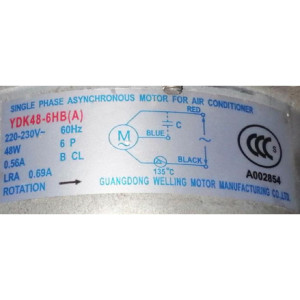 Motor single phase asynchronous YDK48-6HB(A) YKT-48-6-9 RoHS 48w 230v/60hz 202400410513 11002012001214
Fits: ecox MOU-18CR Motor single phase asynchronous YDK48-6HB(A) YKT-48-6-9 RoHS 48w 230v/60hz 202400410513 11002012001214
Fits: ecox MOU-18CR