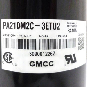 GMCC Compressor fixed rotary speed 24.000 Btu 220v/60hz/1ph Compatible with R410A, PA210M2C-3ETU2 201400601320 11103010001252
Fits: EACM024C11B EADM024C11B WWK+22CR5A