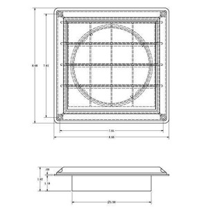 Lambro 361B Brown Plastic Louvered Vent 6 inch
 Lambro 361B Brown Plastic Louvered Vent 6 inch