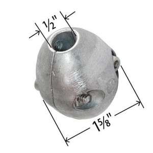A/C Zincs ACZ-1/2 Zinc Corrosion Grenade for 1/2in Tube A/C Zincs ACZ-1/2 Zinc Corrosion Grenade for 1/2in Tube