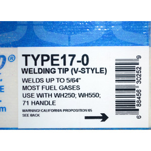 Uniweld TYPE17-0 Weld-Braze Tip 30252  Uniweld TYPE17-0 Weld-Braze Tip 30252