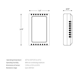 Honeywell R251S Sensor de Temperatura Remoto para uso interno, compatible con  modelos T755S, T855iSH, T855SH Honeywell R251S Sensor de Temperatura Remoto para uso interno, compatible con  modelos T755S, T855iSH, T855SH