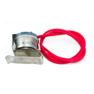 Appli Parts APBT-L70C Bimetal Thermostat 2 Wire, Open 70 F and Close 50 F, With Clip, red and red colored wires, Reference BIM-70 / Thermodisc