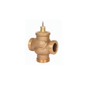 Valvula Danfoss De 3 Vias Vrb3 Dn20 Ksv6,3 Pn16 1" X 1-1/4", Cuerpo De Bronce, Rosca Externa Valvula Danfoss De 3 Vias Vrb3 Dn20 Ksv6,3 Pn16 1" X 1-1/4", Cuerpo De Bronce, Rosca Externa
