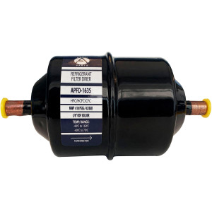 Appli Parts APFD-163S Filtro Secador 3/8 pulg para linea Liquido para Sistemas de Refrigeracion y aire acondicionado 163S ODF Soldable Universal Unidireccional 178mm Largo 76mm Ancho Appli Parts APFD-163S Filtro Secador 3/8 pulg para linea Liquido para Sistemas de Refrigeracion y aire acondicionado 163S ODF Soldable Universal Unidireccional 178mm Largo 76mm Ancho