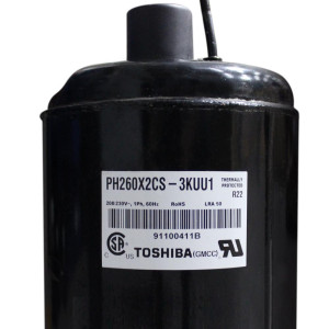 Toshiba Compressor fixed speed rotary 18.000 Btu 220v/60hz /1ph Compatible with R22, PH240M2C-3FTU1 201400600590 11103010000878