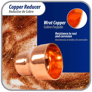 Appli Parts AP-R138078 1-3/8x7/8 in Reducing Bushing Copper pipe fittings CxC Sweat connections for refrigeration, air conditioning and plumbing applications ACR and Type L copper pipe