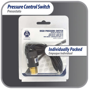 Appli Parts APPS-550450 Hi Pressure control switch R410, Open 550 psi, Close 450 psi, 40 in Cable, SPST, 1/4 SAE female connection, Automatic Reset, universal replacement for Air Conditioning Applications Appli Parts APPS-550450 Hi Pressure control switch R410, Open 550 psi, Close 450 psi, 40 in Cable, SPST, 1/4 SAE female connection, Automatic Reset, universal replacement for Air Conditioning Applications
