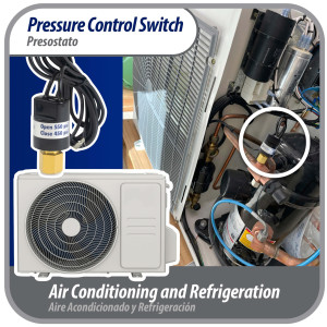 Appli Parts APPS-550450 Hi Pressure control switch R410, Open 550 psi, Close 450 psi, 40 in Cable, SPST, 1/4 SAE female connection, Automatic Reset, universal replacement for Air Conditioning Applications Appli Parts APPS-550450 Hi Pressure control switch R410, Open 550 psi, Close 450 psi, 40 in Cable, SPST, 1/4 SAE female connection, Automatic Reset, universal replacement for Air Conditioning Applications