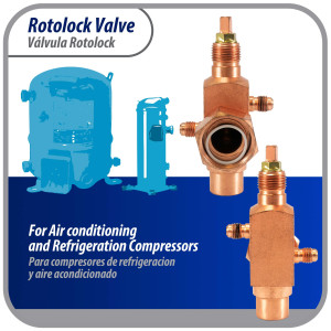 Appli Parts APRV-VA04 Rotolock Valve V04 1-1/4 in x 3/4 in ODF solder connection Universal replacement valve will work for refrigeration and air conditioning systems Appli Parts APRV-VA04 Rotolock Valve V04 1-1/4 in x 3/4 in ODF solder connection Universal replacement valve will work for refrigeration and air conditioning systems