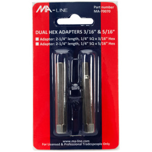 MA-Line MA-70070 Adaptadores Hexagonales para Llave Ratchet de 3/16pulg y 5/16pulg MA-Line MA-70070 Adaptadores Hexagonales para Llave Ratchet de 3/16pulg y 5/16pulg