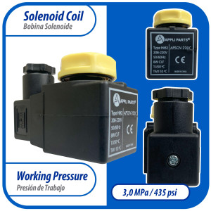 Appli Parts APSOV-220C 208-220 V Solenoid Coil, 50/60 Hz, compatible with multiple refrigerants CFC, HCFC and HFC, Valve body not included Appli Parts APSOV-220C 208-220 V Solenoid Coil, 50/60 Hz, compatible with multiple refrigerants CFC, HCFC and HFC, Valve body not included