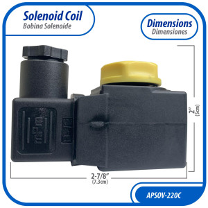 Appli Parts APSOV-220C 208-220 V Solenoid Coil, 50/60 Hz, compatible with multiple refrigerants CFC, HCFC and HFC, Valve body not included Appli Parts APSOV-220C 208-220 V Solenoid Coil, 50/60 Hz, compatible with multiple refrigerants CFC, HCFC and HFC, Valve body not included