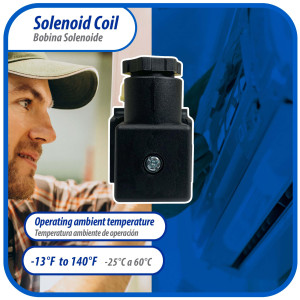 Appli Parts APSOV-220C 208-220 V Solenoid Coil, 50/60 Hz, compatible with multiple refrigerants CFC, HCFC and HFC, Valve body not included Appli Parts APSOV-220C 208-220 V Solenoid Coil, 50/60 Hz, compatible with multiple refrigerants CFC, HCFC and HFC, Valve body not included