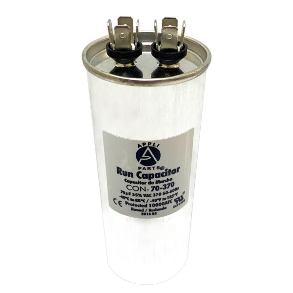Appli Parts Dual Run Capacitor – 70+10 Mfd UF – 370VAC Or 450VAC – For AC Unit – G1111.CC7010
