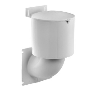 Lambro 289W 4 in White Plastic Dryer Vent Cover for Wall Exhaust with Floating Damper Backdraft Blocker Easy Open Close Access UV Resistant Paintable (Screws Not Included)