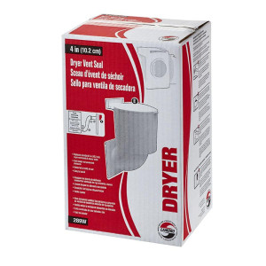 Lambro 289W 4 in White Plastic Dryer Vent Cover for Wall Exhaust with Floating Damper Backdraft Blocker Easy Open Close Access UV Resistant Paintable (Screws Not Included)