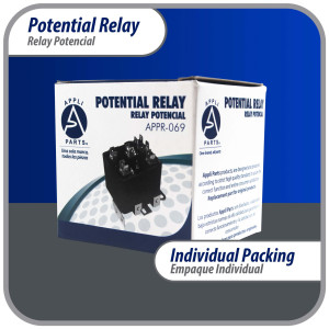 Appli Parts APPR-069 Potential Relay 069, Coil Voltage 332 V Min Pick up 180 V Max Pick up 193 V Max Drop Out 105 V 50/60 Hz Universal replacement for HVAC and Refrigeration units Appli Parts APPR-069 Potential Relay 069, Coil Voltage 332 V Min Pick up 180 V Max Pick up 193 V Max Drop Out 105 V 50/60 Hz Universal replacement for HVAC and Refrigeration units