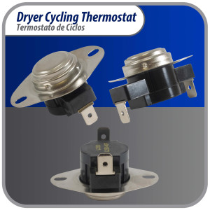 Appli Parts APDT-L250 Termico Secadora L-250-40F, limite alto Abre a 250 F, sensor interruptor de limite o termostato de 2 terminales, reemplazo para WH4X584 APDT-L250