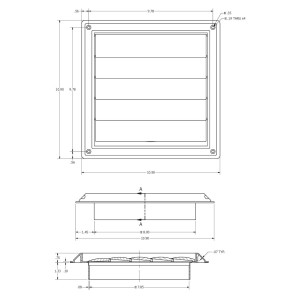 Lambro 363W White Plastic Louvered Vent 8 inch Lambro 363W White Plastic Louvered Vent 8 inch