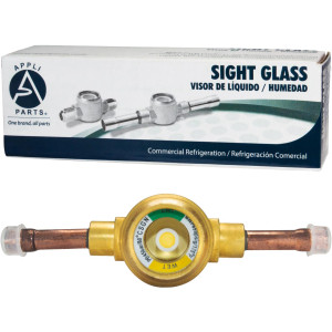 Appli Parts APSG-14AS 1/4 in Sight Glass and liquid moisture indicator Solder connections with Solid Body for HVAC/R installations suitable for CFC HCFC HFC refrigerants Appli Parts APSG-14AS 1/4 in Sight Glass and liquid moisture indicator Solder connections with Solid Body for HVAC/R installations suitable for CFC HCFC HFC refrigerants