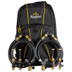 Appli Parts Dual Run Capacitor for ac 80+7.5 Mfd uF (microfarads) 370VAC or 450VAC CBB65 Round Universal fit for hvac and other applications 5-3/4 in High 2-5/16 in Wide CON-80/7.5-450