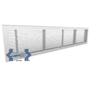 Perimeter Diffuser 3/8 Fins Separation White Aluminum 24in X 04in DF3LB204000400