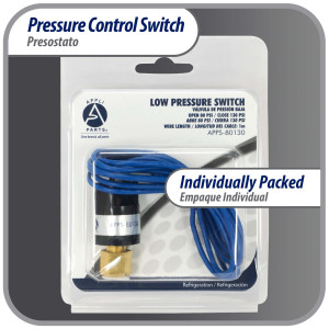 Appli Parts APPS-80130 Low Pressure control switch R410, Open 80 psi, Close 130 psi, 40 in Cable, SPST, 1/4 SAE female connection, Automatic Reset, universal replacement for Air Conditioning Applications  Appli Parts APPS-80130 Low Pressure control switch R410, Open 80 psi, Close 130 psi, 40 in Cable, SPST, 1/4 SAE female connection, Automatic Reset, universal replacement for Air Conditioning Applications