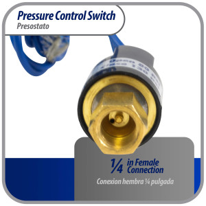 Appli Parts APPS-80130 Low Pressure control switch R410, Open 80 psi, Close 130 psi, 40 in Cable, SPST, 1/4 SAE female connection, Automatic Reset, universal replacement for Air Conditioning Applications  Appli Parts APPS-80130 Low Pressure control switch R410, Open 80 psi, Close 130 psi, 40 in Cable, SPST, 1/4 SAE female connection, Automatic Reset, universal replacement for Air Conditioning Applications