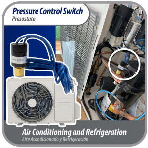 Appli Parts APPS-80130 Low Pressure control switch R410, Open 80 psi, Close 130 psi, 40 in Cable, SPST, 1/4 SAE female connection, Automatic Reset, universal replacement for Air Conditioning Applications  Appli Parts APPS-80130 Low Pressure control switch R410, Open 80 psi, Close 130 psi, 40 in Cable, SPST, 1/4 SAE female connection, Automatic Reset, universal replacement for Air Conditioning Applications
