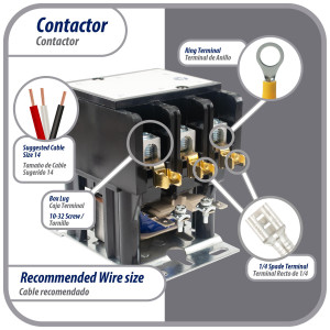 Appli Parts APAC-350120 Heavy Duty 3 Poles Contactor 50 Amp 120 Volts Coil Replacement for ac Compressor and Electrical Applications UL Certified 476929