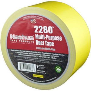 Nashua Multi-Purpose Duct Tape 1.88 in x 60 yd 2280 Yellow 9 Mil UL Certified Nashua Multi-Purpose Duct Tape 1.88 in x 60 yd 2280 Yellow 9 Mil UL Certified