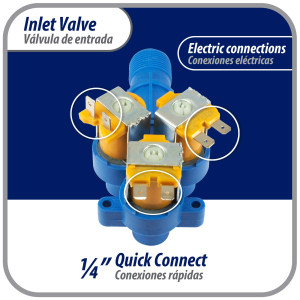 Appli Parts APIV-1311 Valvula para lavadora 1 Entrada 3/4 pulg NPT por 3 Salidas 5/16 pulg 110V-120 V, 50/60 Hz, remplazo para modelos Mabe, Olimpia, 189D3116P017, 189D3116P016, 189D3116P005, WW01F00794 Appli Parts APIV-1311 Valvula para lavadora 1 Entrada 3/4 pulg NPT por 3 Salidas 5/16 pulg 110V-120 V, 50/60 Hz, remplazo para modelos Mabe, Olimpia, 189D3116P017, 189D3116P016, 189D3116P005, WW01F00794