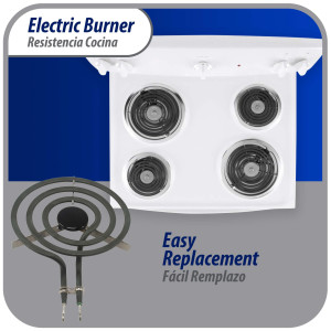 Appli Parts REC-136 Range Heater Element 3 Turns, 6 in, 110 V, Universal Replacement SP111YA, TS3W6111, SU207, S36Y11-120V and others Appli Parts REC-136 Range Heater Element 3 Turns, 6 in, 110 V, Universal Replacement SP111YA, TS3W6111, SU207, S36Y11-120V and others
