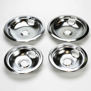 Frigidarie 316048413 And 316048414  Drip Pan Set - Includes (2) 6in Pans And (2) 8in Pans Frigidarie 316048413 And 316048414  Drip Pan Set - Includes (2) 6in Pans And (2) 8in Pans