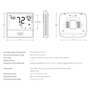 Termostato Wifi Honeywell T855iSH PRO, hasta 2 calor, 3 frio convencional, hasta 5 calor, 3 frio bomba de calor, solo cableado, 7 dias, 5/1/1 o no programable Termostato Wifi Honeywell T855iSH PRO, hasta 2 calor, 3 frio convencional, hasta 5 calor, 3 frio bomba de calor, solo cableado, 7 dias, 5/1/1 o no programable